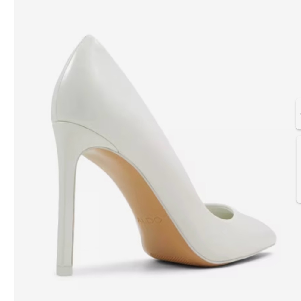 Aldo White Pointed-Toe Stiletto Pump